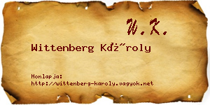 Wittenberg Károly névjegykártya